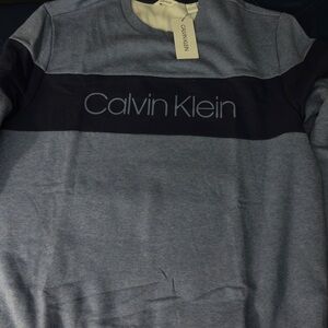 Calvin Klein Gray and Black Sweatshirt